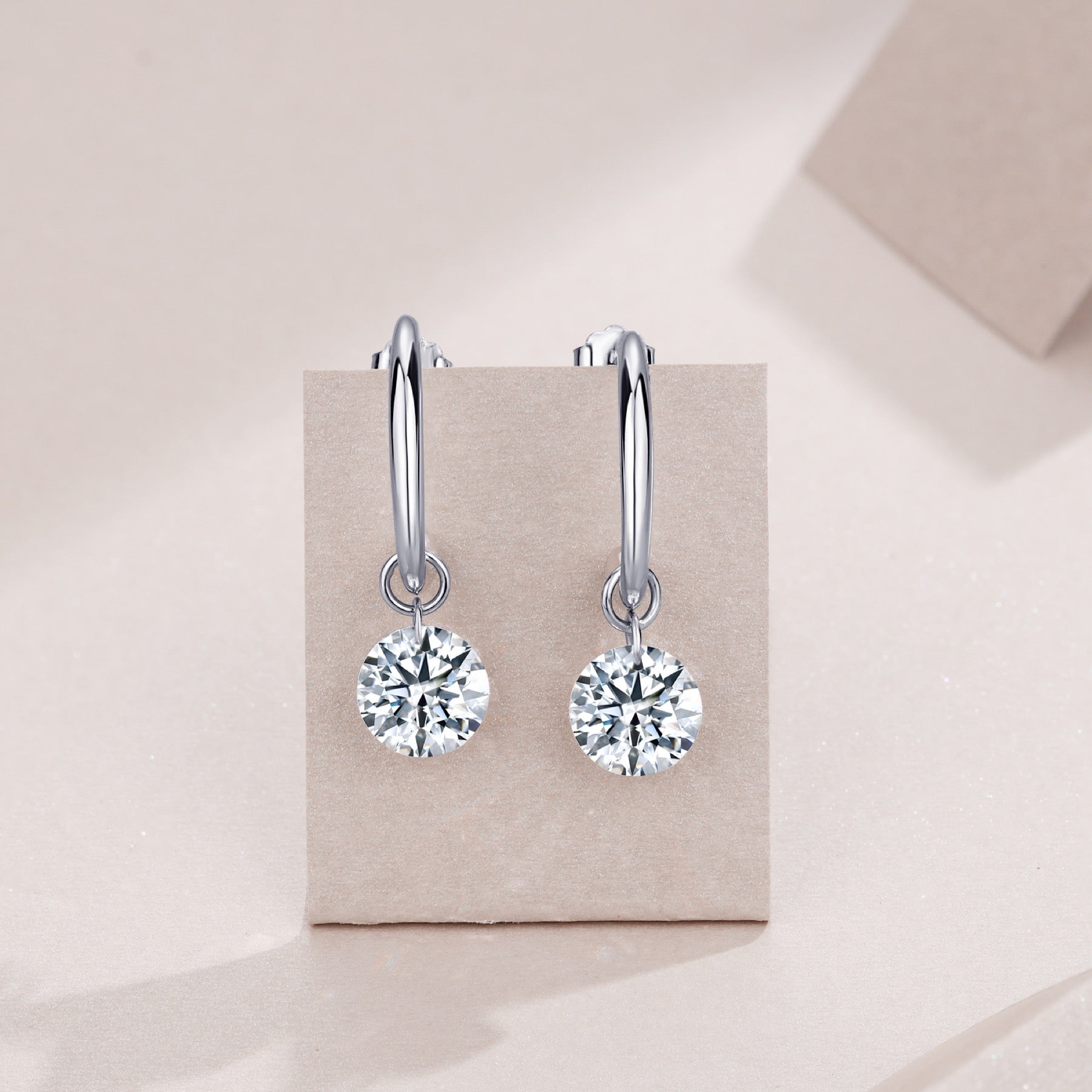 Farfalle 3 Carat Moissanite Butterfly Stud Earrings in Sterling Silver