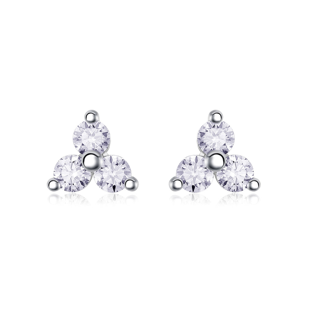 Celestia Moissanite Moon and Star Drop Earrings in Sterling Silver