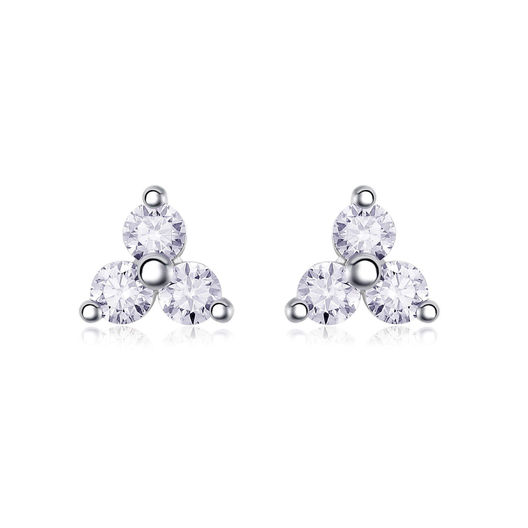 Celestia Moissanite Moon and Star Drop Earrings in Sterling Silver
