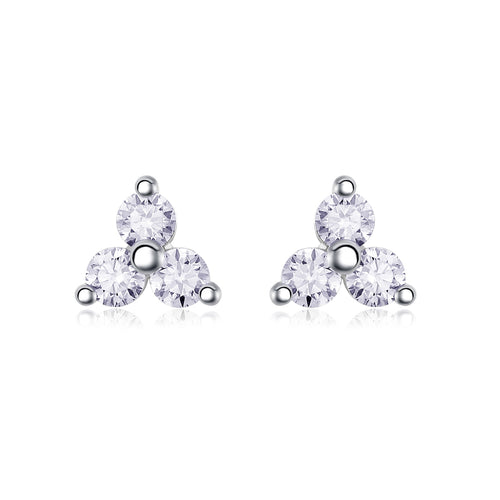 Celestia Moissanite Moon and Star Drop Earrings in Sterling Silver