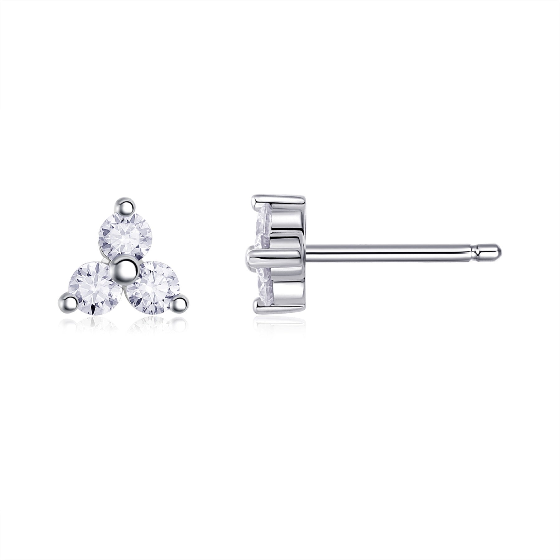 Celestia Moissanite Moon and Star Drop Earrings in Sterling Silver