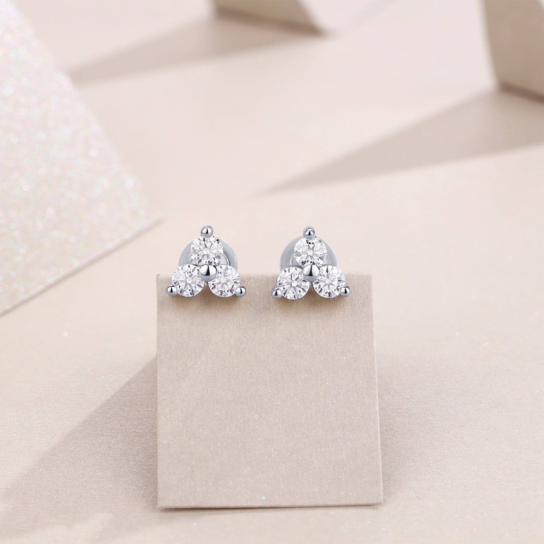 Celestia Moissanite Moon and Star Drop Earrings in Sterling Silver
