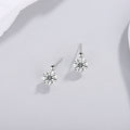 Orb Moissanite Stud Earrings in Sterling Silver