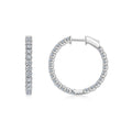 Aureo Moissanite Hoop Earrings in Sterling Silver