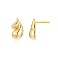 Rosee Moissanite Teardrop Stud Earrings in Gold-Tone Sterling Silver