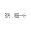 Prisma Moissanite Stud Earrings in Sterling Silver