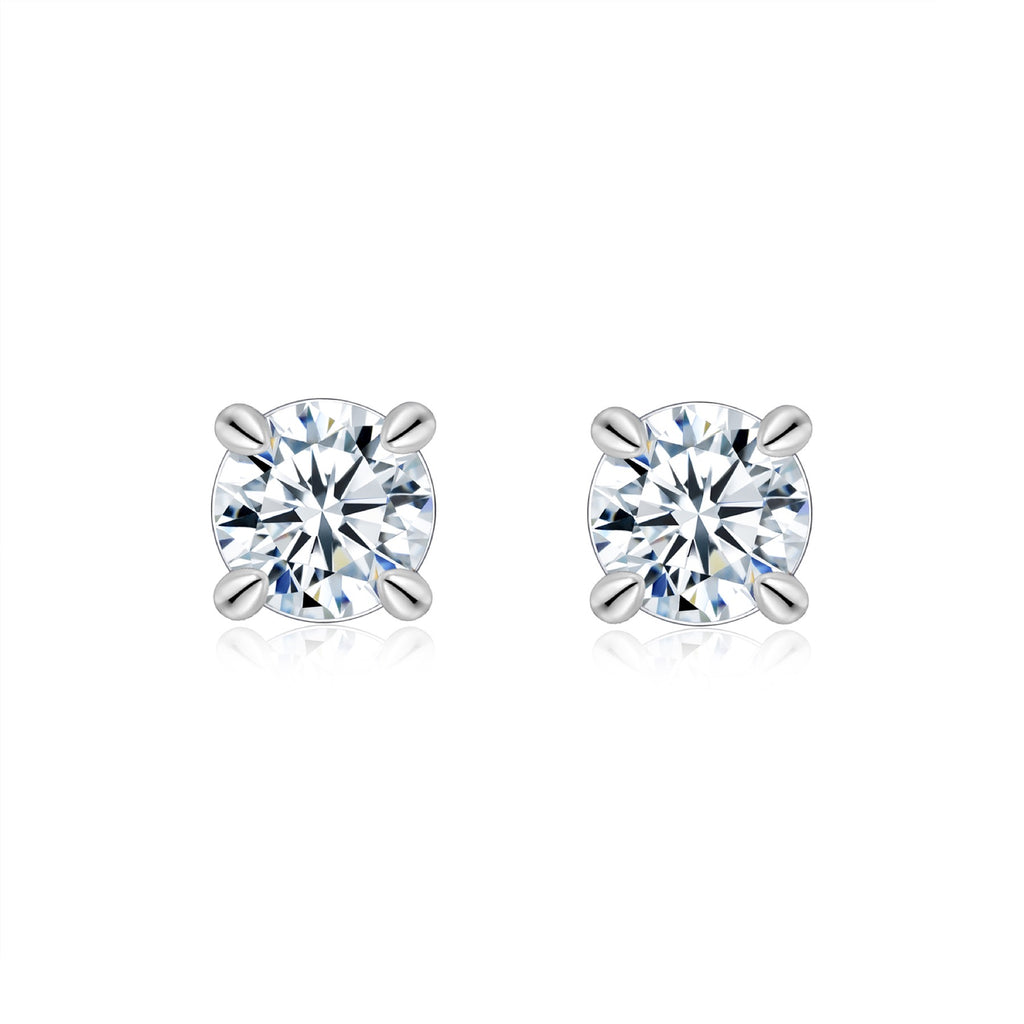 Prisma Moissanite Stud Earrings in Sterling Silver