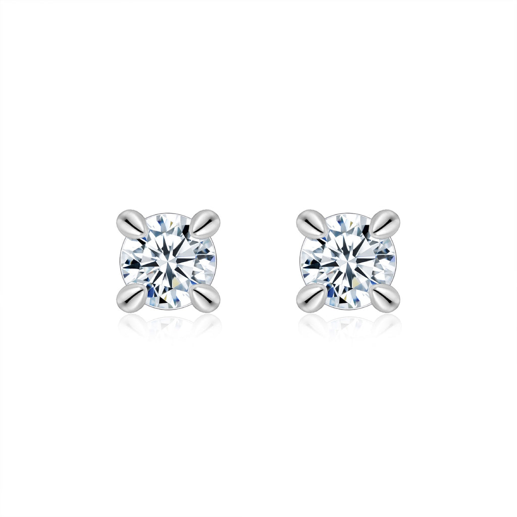 Prisma Moissanite Stud Earrings in Sterling Silver