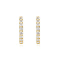 Goccia Moissanite Huggie Hoop Earrings in Gold-Tone Sterling Silver