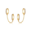 Manchette Moissanite Ear Cuff Earrings in Gold-Tone Sterling Silver