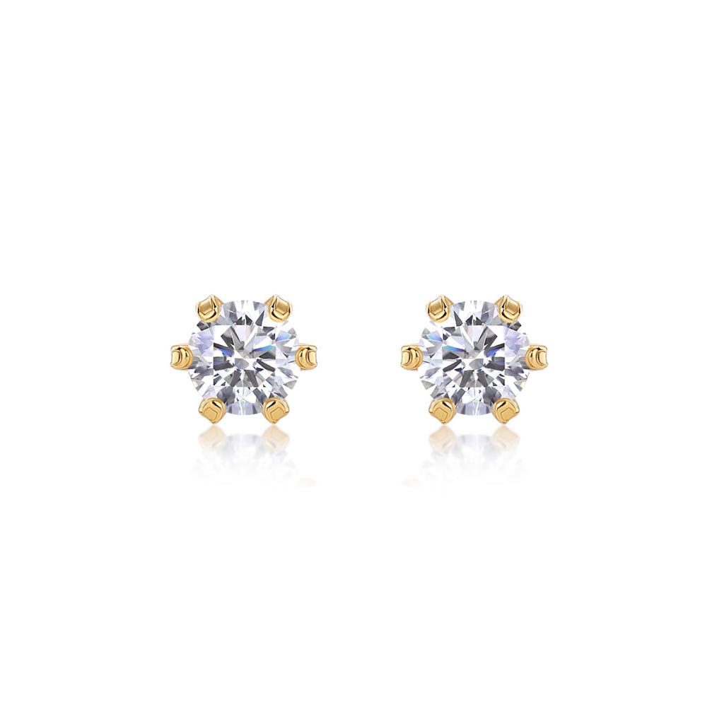 Manchette Moissanite Ear Cuff Earrings in Gold-Tone Sterling Silver