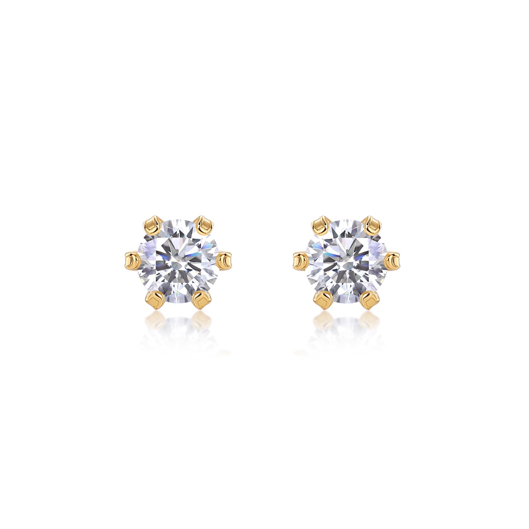 Manchette Moissanite Ear Cuff Earrings in Gold-Tone Sterling Silver