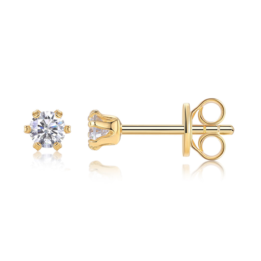 Manchette Moissanite Ear Cuff Earrings in Gold-Tone Sterling Silver