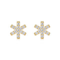 Fiocco Moissanite Snowflake Stud Earrings in Gold-Tone Sterling Silver