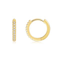 Orbita Moissanite Huggie Hoop Earrings in Gold-Tone Sterling Silver