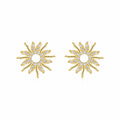 Raggio Moissanite Star Stud Earrings in Gold-Tone Sterling Silver