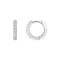 Filoro Moissanite Huggie Hoop Earrings in Sterling Silver