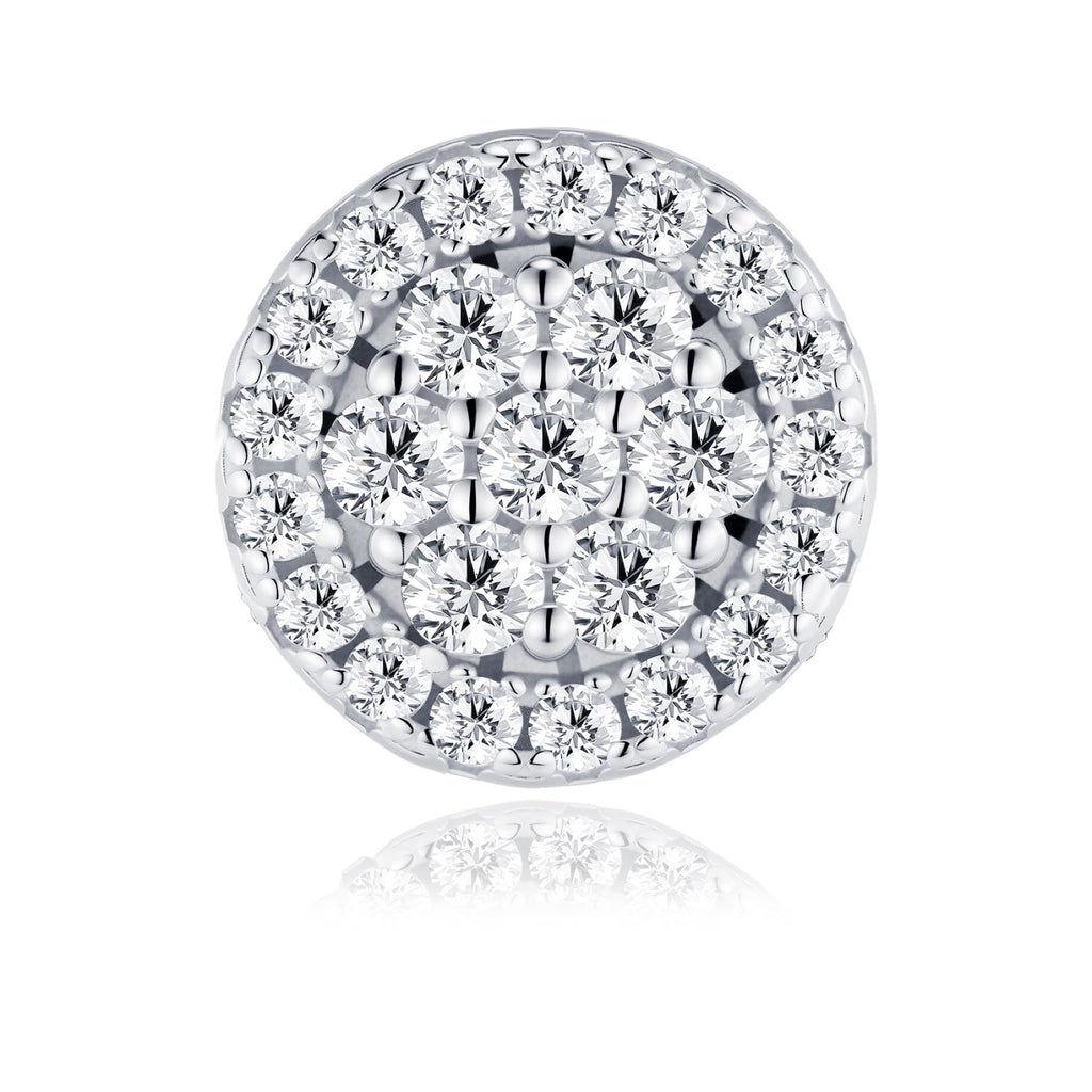 Cupolino Moissanite Cluster Stud Earrings in Sterling Silver