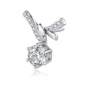 Twistlet Moissanite Drop Stud Earrings in Sterling Silver