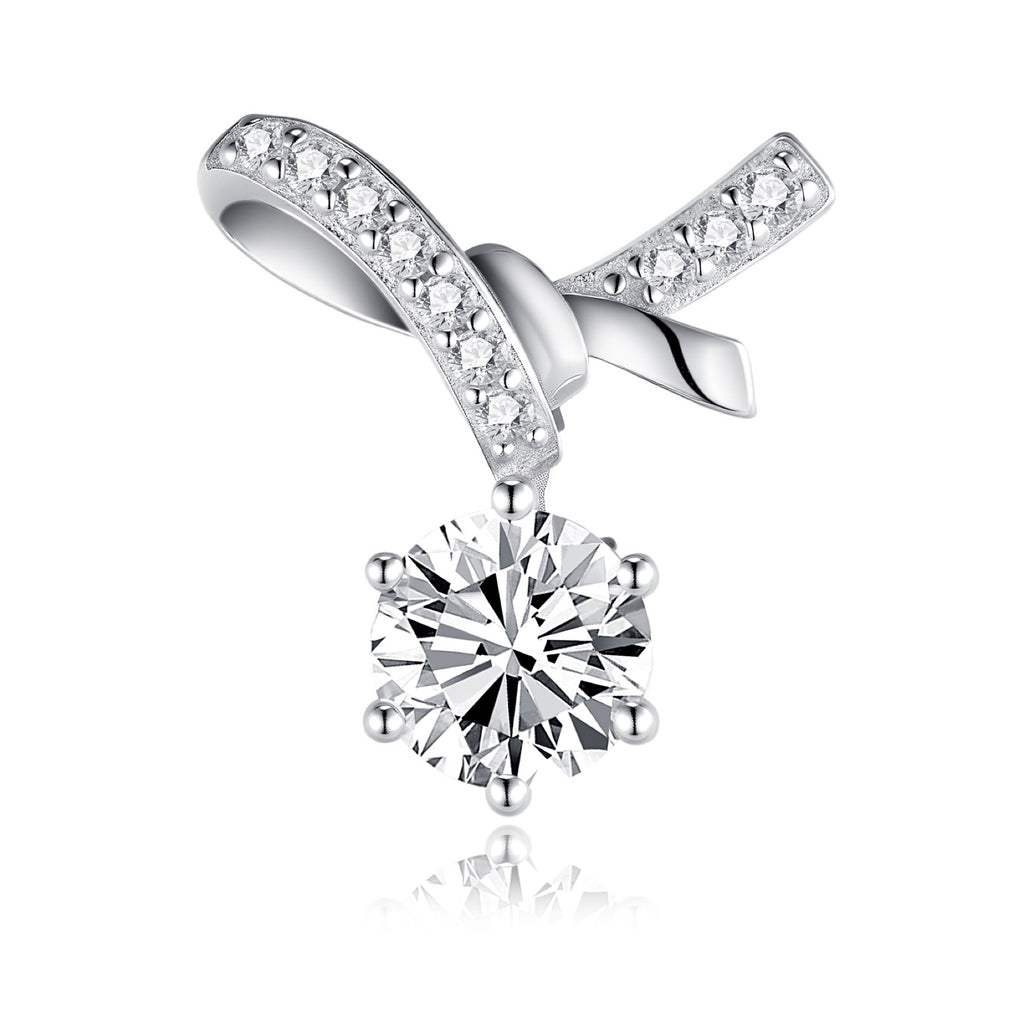 Twistlet Moissanite Drop Stud Earrings in Sterling Silver
