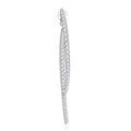 Falce Moissanite Ear Climber Earrings in Sterling Silver