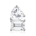 Cortese Moissanite Drop Stud Earrings in Sterling Silver