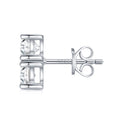 Colonna Moissanite Drop Stud Earrings in Sterling Silver