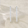 Imperiale Moissanite Hoop Earrings in Sterling Silver