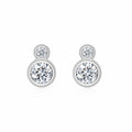 Coppia Moissanite Stud Earrings in Sterling Silver