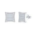 Lastra Moissanite Pavé Stud Earrings in Sterling Silver