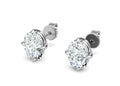 Cuscino Moissanite Stud Earrings in Sterling Silver