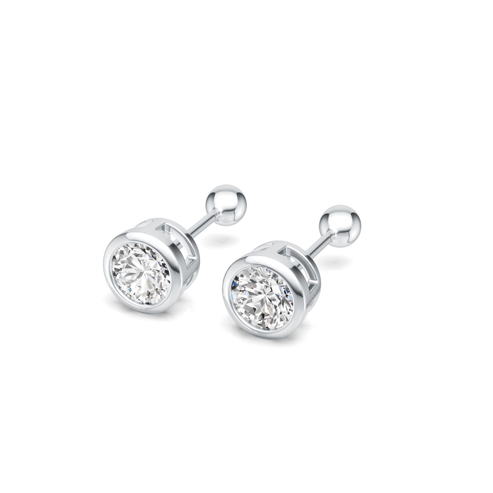 Bezella 0.5 Carat Moissanite Stud Earrings in Sterling Silver