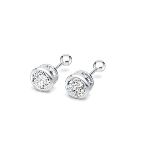 Bezella 0.5 Carat Moissanite Stud Earrings in Sterling Silver