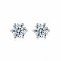 Cesto 3 Carat Moissanite Stud Earrings in Sterling Silver