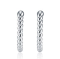 Fune Moissanite Ear Cuff Earrings in Sterling Silver