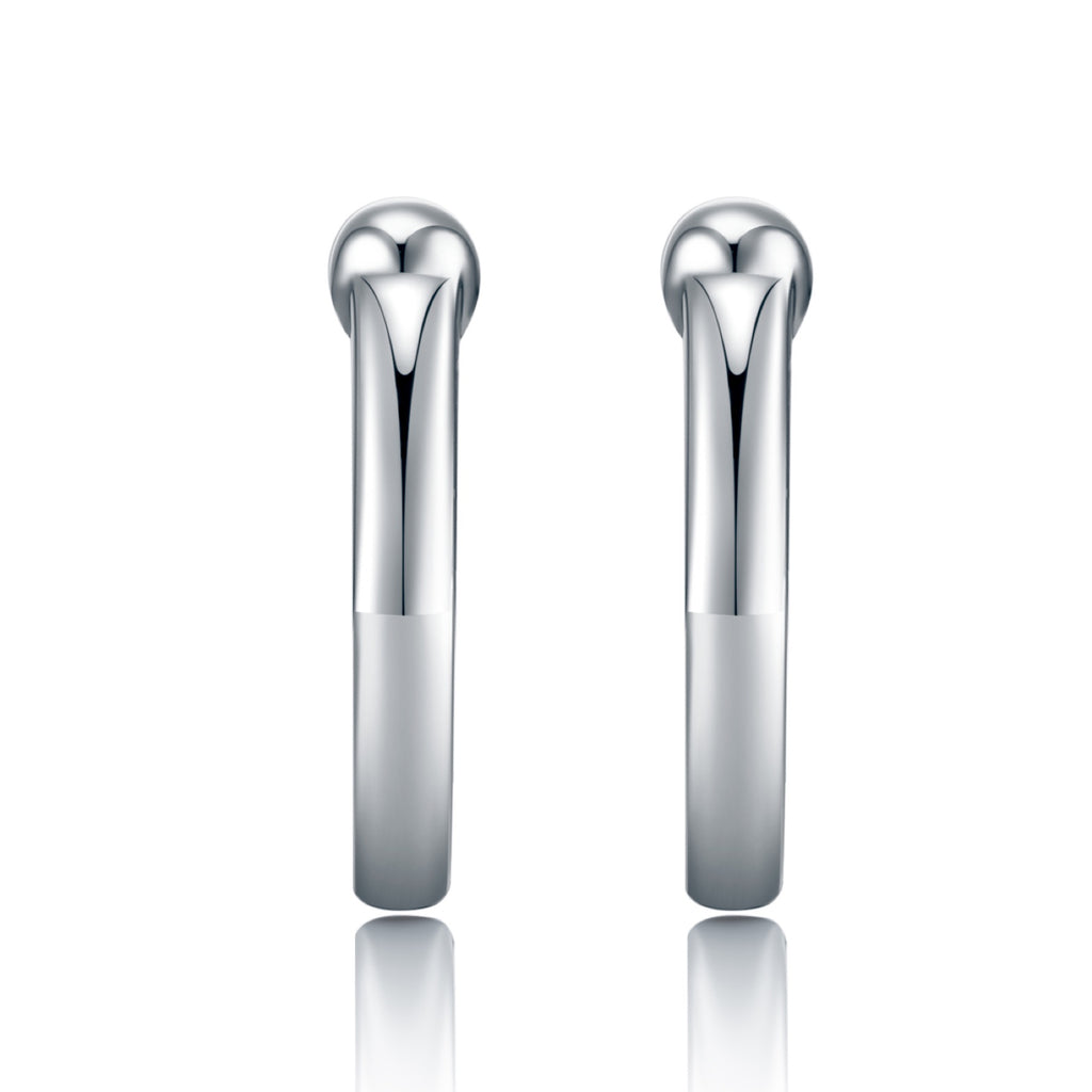 Fune Moissanite Ear Cuff Earrings in Sterling Silver