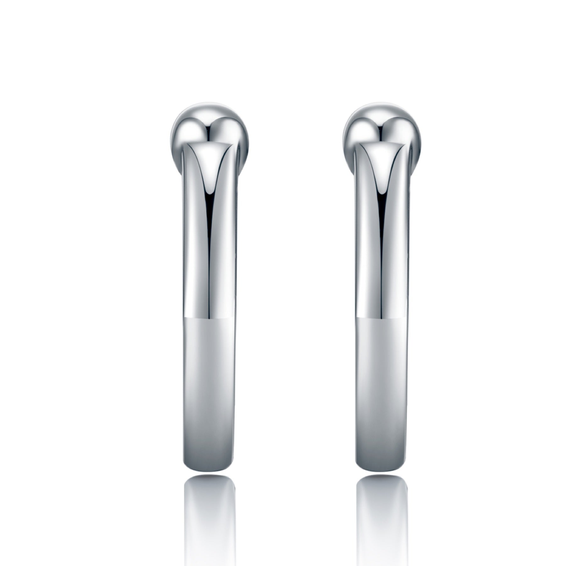Fune Moissanite Ear Cuff Earrings in Sterling Silver