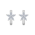 Croce Moissanite Cross Stud Earrings in Sterling Silver