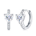 Sacrocuore Moissanite Stud Earrings in Sterling Silver