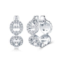 Otto Moissanite Drop Stud Earrings in Sterling Silver