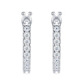Griffe Moissanite Hoop Earrings in Sterling Silver