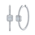 Traccia Moissanite Hoop Earrings in Sterling Silver