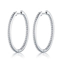 Contorno Moissanite Hoop Earrings in Sterling Silver