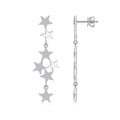 Stelline Moissanite Star Climber Earrings in Sterling Silver