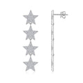 Costellazione Moissanite Star Climber Earrings in Sterling Silver