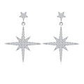 Bussola Moissanite Star Stud Earrings in Sterling Silver