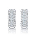 Alternato Moissanite Huggie Hoop Earrings in Sterling Silver
