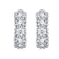 Degrade Moissanite Huggie Hoop Earrings in Sterling Silver