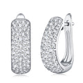 Ampia Moissanite Huggie Hoop Earrings in Sterling Silver
