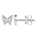 Farfalla Moissanite Butterfly Stud Earrings in Sterling Silver